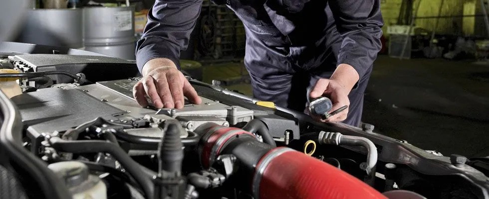 checking on an engine